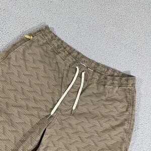 L.L. Bean Shorts Men L Brown Geo Print Pull On Drawstring